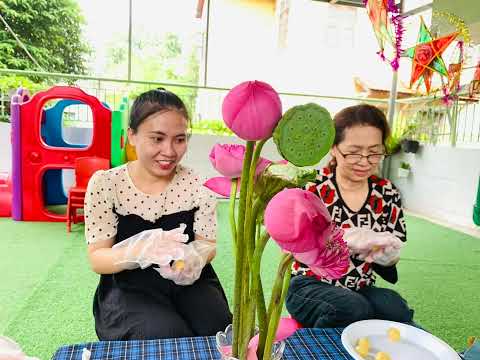 Mầm non Hoa Mai Quận 3 Nhóm 13-18 tháng Ngày hội bé làm bánh trung thu