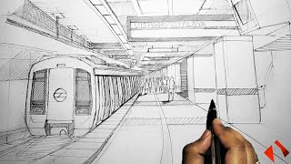 Aggregate more than 148 metro station sketch best