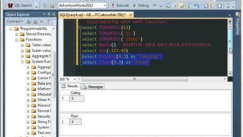 Math and Date Functions -  T SQL Step by Step Course - Lesson 4