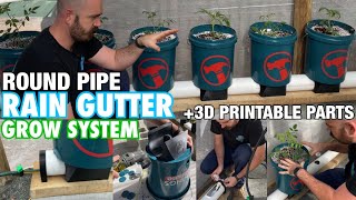 How to Build a Round Pipe Rain Gutter Grow System (RGGS) + 3D Printable Parts