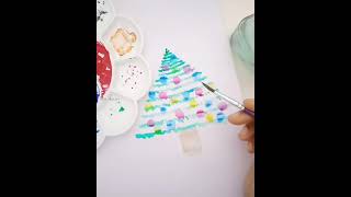 Easy Christmas tree watercolor / Mrs Artist