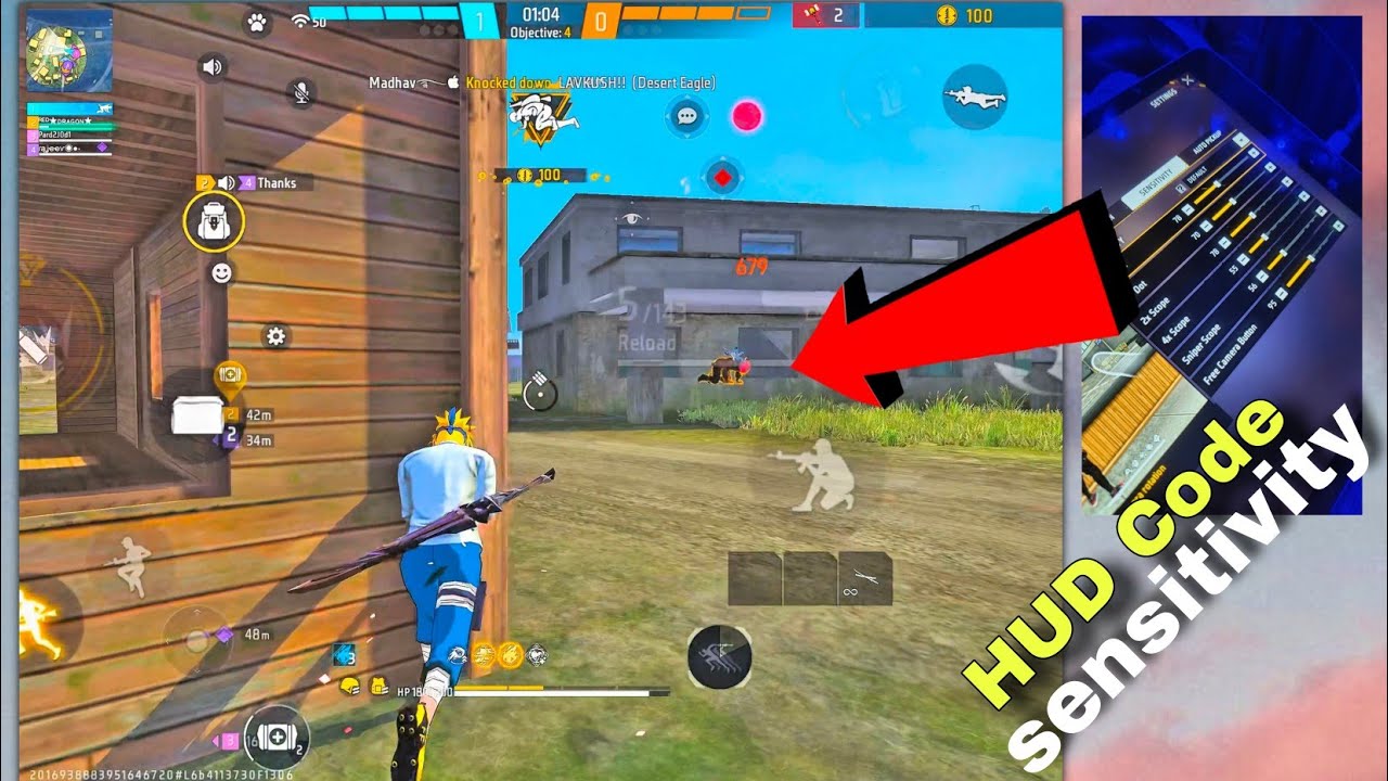 Best Headshots Sensitivity and (HUD Code) Free Fire - iphone iPad 9th Gen! 🎯