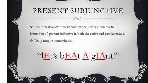 Latin Present Subjunctive