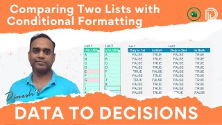 Learn how to compare lists in Excel using conditional formatting