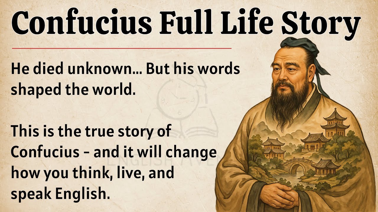 Confucius Full Life Story || Learn English Through Story Level 2 🔥 || Improve Your English Skills ✅