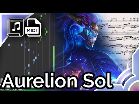 Aurelion Sol login theme - League of Legends (Synthesia Piano Tutorial)