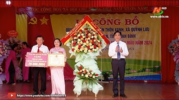 Thôn Xanh, xã Quỳnh Lưu đón Bằng công nhận Khu dân cư nông thôn mới kiểu mẫu