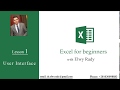 دروس تعليم الأكسل للمبتدئين - الدرس الأول    Excel Tutorial Series for Beginners - User Interface