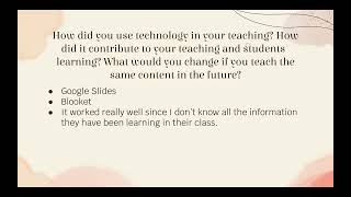 Virtual Field Experience Reflection