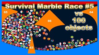 Vs 100 Objects 200 Countries Marble Race In Algodoo Marble Factory