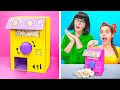 My Own DIY POPCORN MACHINE🤩 || Creative Cardboard Hacks for Everyday Fun by 123GO! CHALLENGE