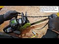 How to Replace a Chainsaw Chain in under 5 Minutes using a Carbide Byane Chain on a Greenworks 18"