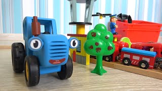 Синий трактор и Макс строят железную дорогу