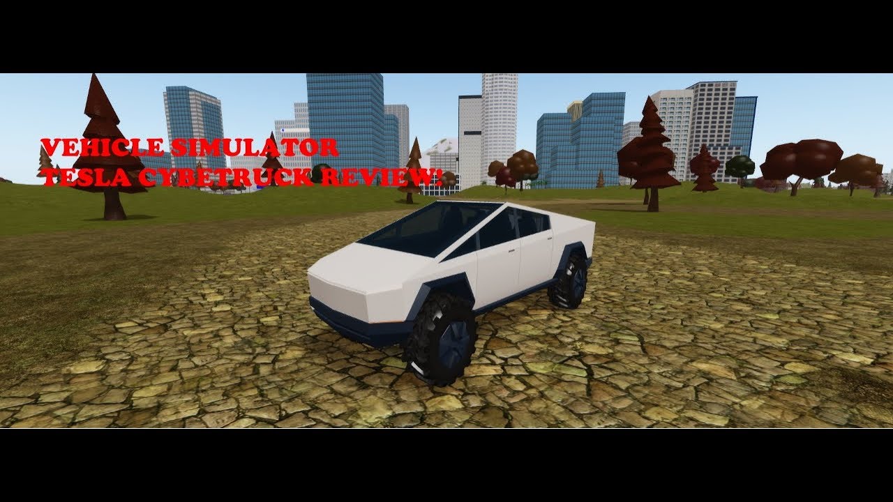 racing the tesla cyber truck roblox vehicle simulator youtube