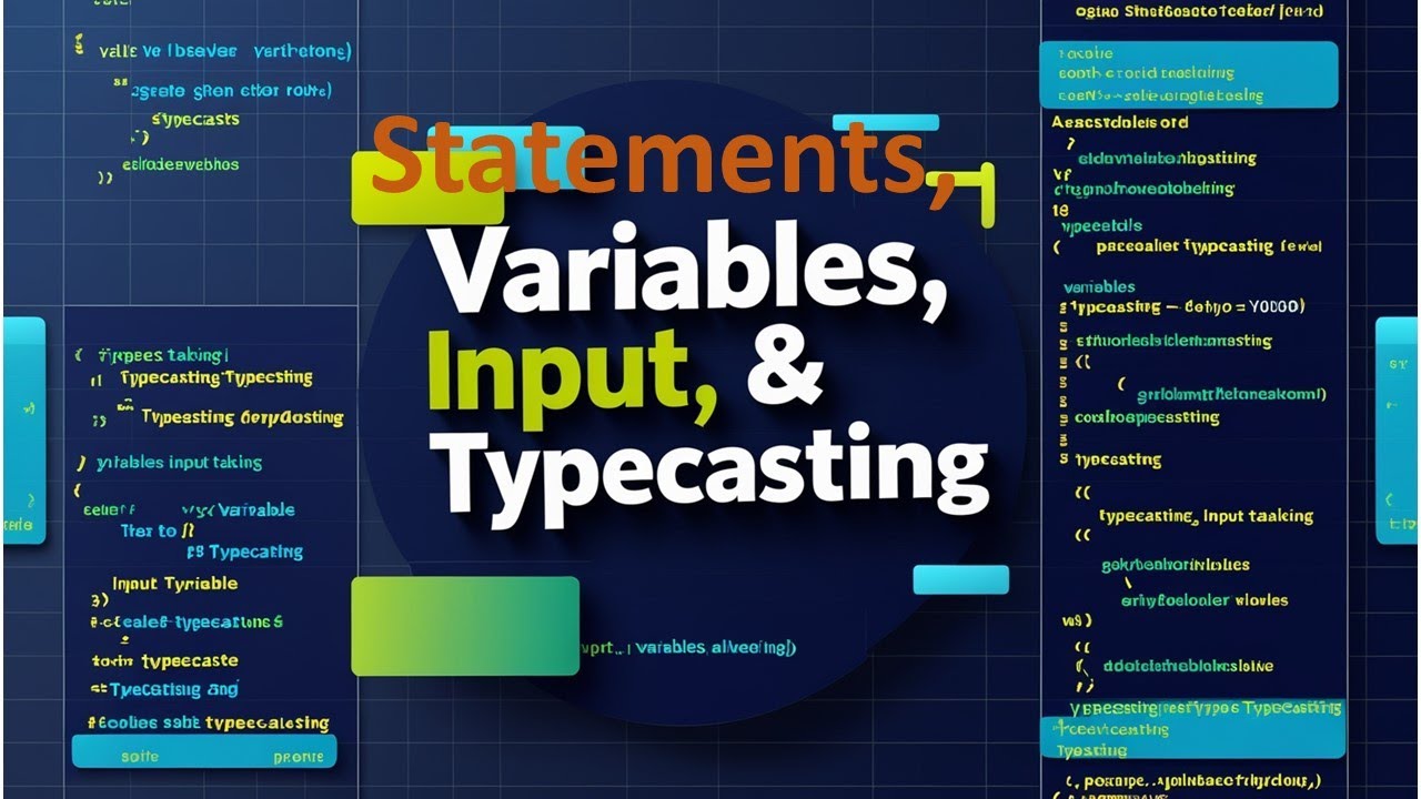 3. Python - Variables, input taking and Statements - YouTube