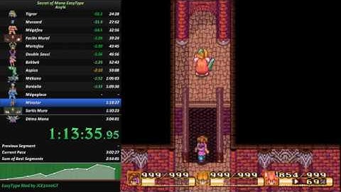 Secret of Mana trick/glitch - Climb the Fire Palace ramp with one controller ~UPDATED~