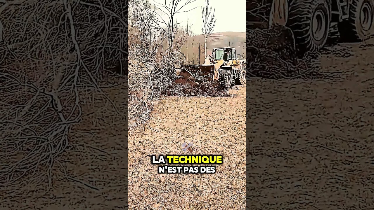Un Engin de Creusement Utilisé pour Déraciner un Arbre Entier ! 🌳💥