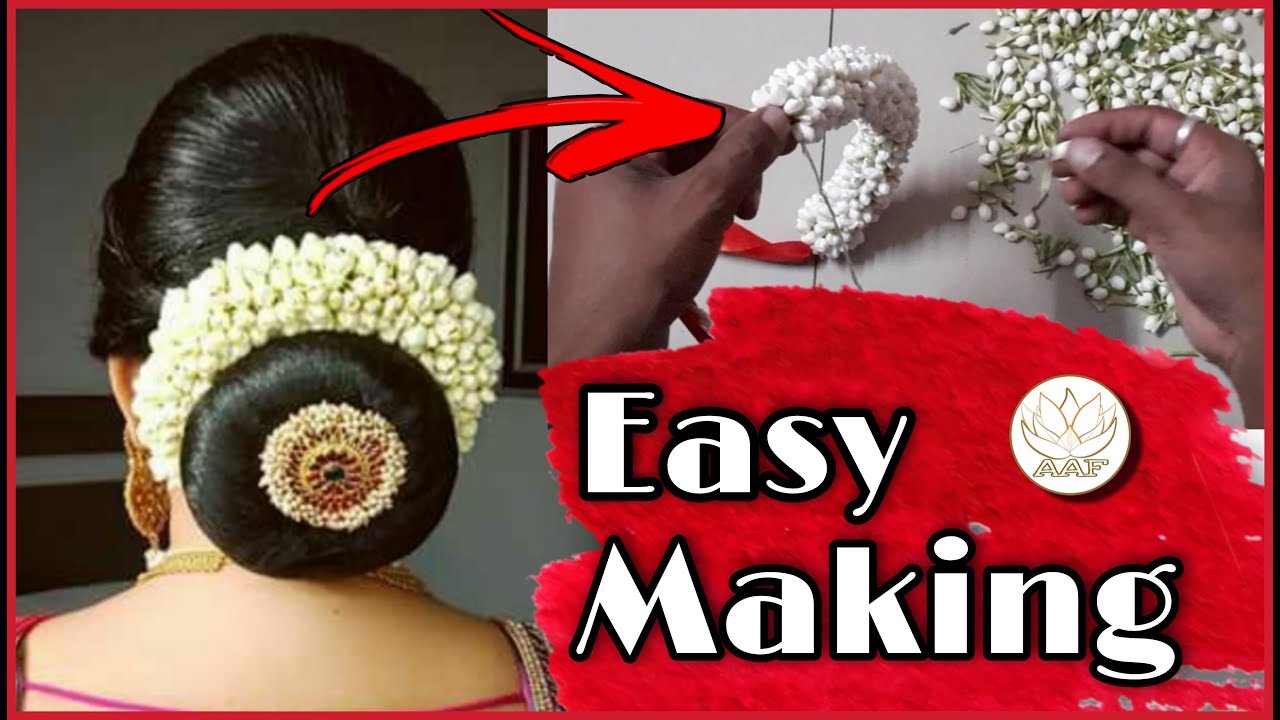 Pollen flower veni making | Homemade flower veni making | Artificial Pollen  Flower jadai veni -… | Bridal hair decorations, Flower hair accessories,  Flowers in hair