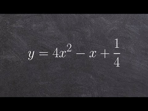 Convert a quadratic to vertex form with fractions to graph