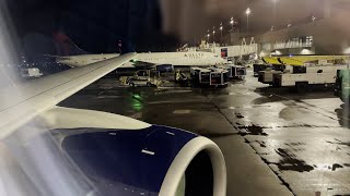 4K Delta Airlines Airbus A220-300 [N320DU] pushback, start up, and takeoff from PDX