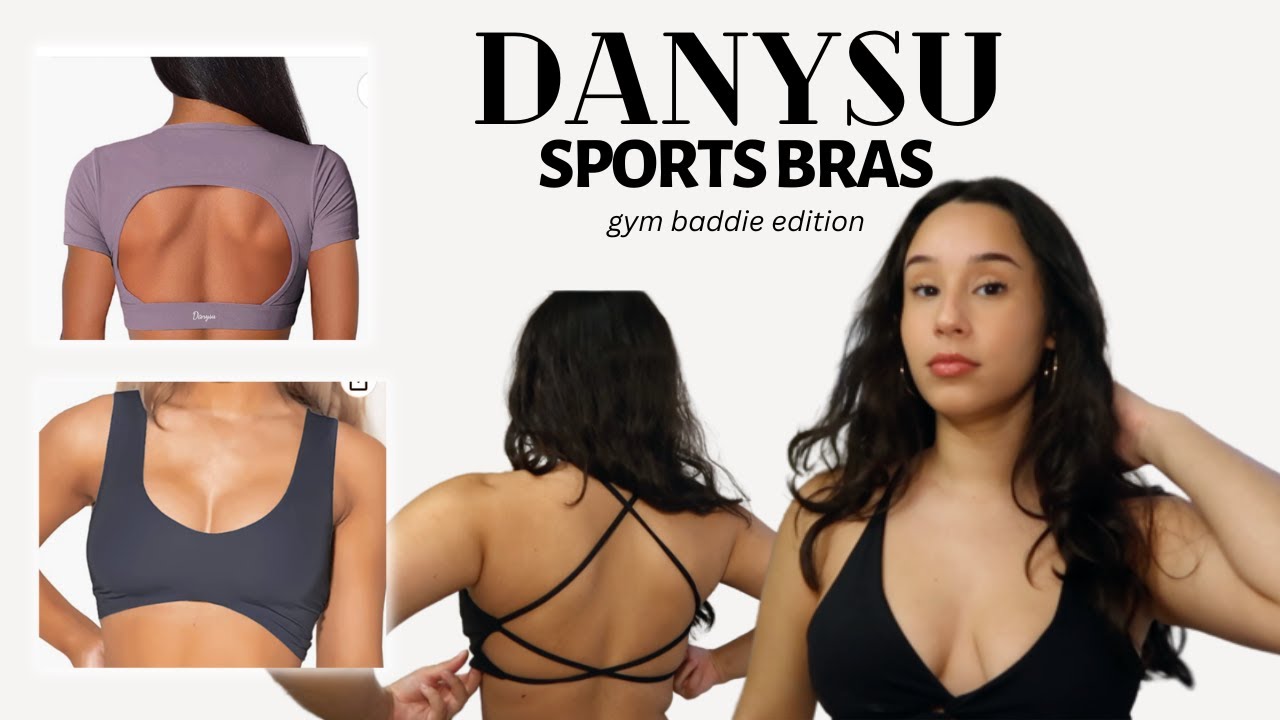 Reviewing Cute DANYSU Open Back + Criss Cross Sports Bras From