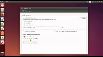 show menus in windows title bar in ubuntu