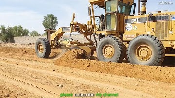 Caterpillar Motor Grader 14H Amazing Working On New Road Construction । JCB Dozer video