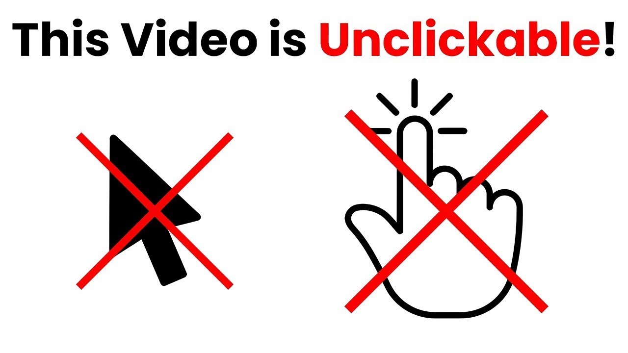 You cannot click on this video… - YouTube