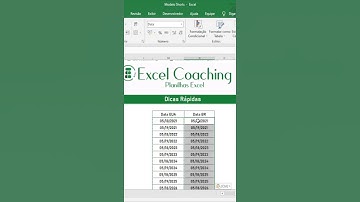 Como Alterar Data Formato Americano para Brasil no Excel #shorts