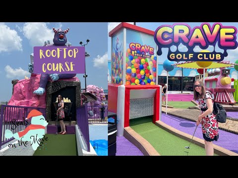 Crave Golf Club - Rooftop Course - Pigeon Forge TN Vlog - Putt Putt Golf Videos