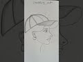 #simple draw #Cap with girl #soundstrak #viralvideo