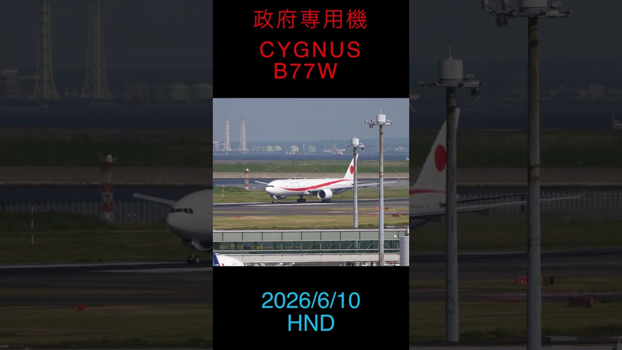 政府専用機 CYGNUS '26/6/10 Handea Airport #政府専用機 #cygnus #b77w
