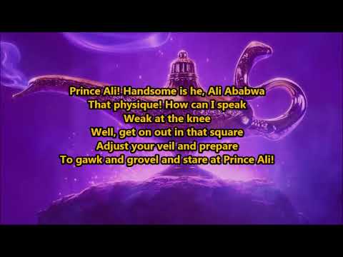 Will Smith- Prince Ali (From Aladdin) (Lyrics) 