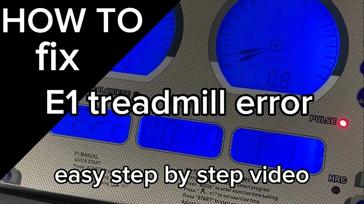 How to fix E1 error on a treadmill. Also known as Error 01 or LS1 low speed error