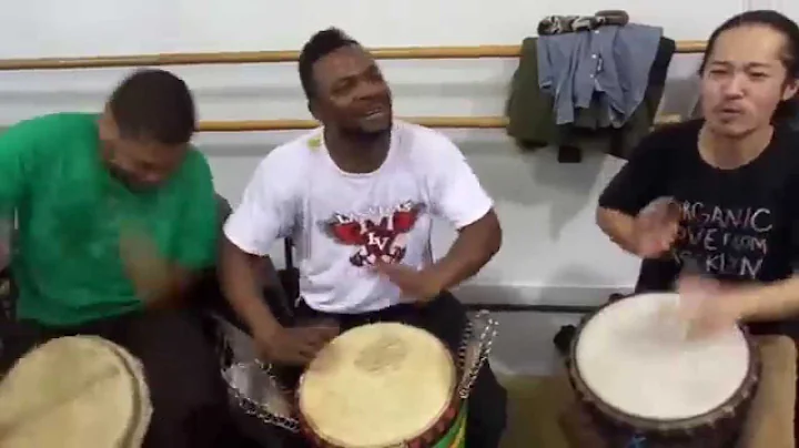 Pat Hall Afro-Caribbean Dance. Drummers Ismaila Di...