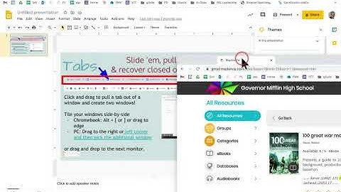 Tiling windows side by side on chromebook