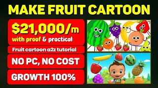 🤑Earn $21,000/m by MAKING FRUIT CARTOON | animation tutorial | animation | cartoon | how to animate screenshot 2