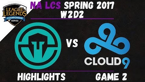IMT vs C9 Highlights Game 2 NA LCS 2017 Spring W2D2 Immortals vs Cloud9