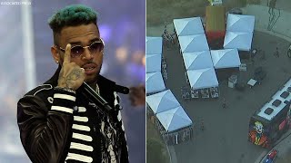 Chris Brown fans line up at Tarzana home after singer announces address, yard sale | ABC7