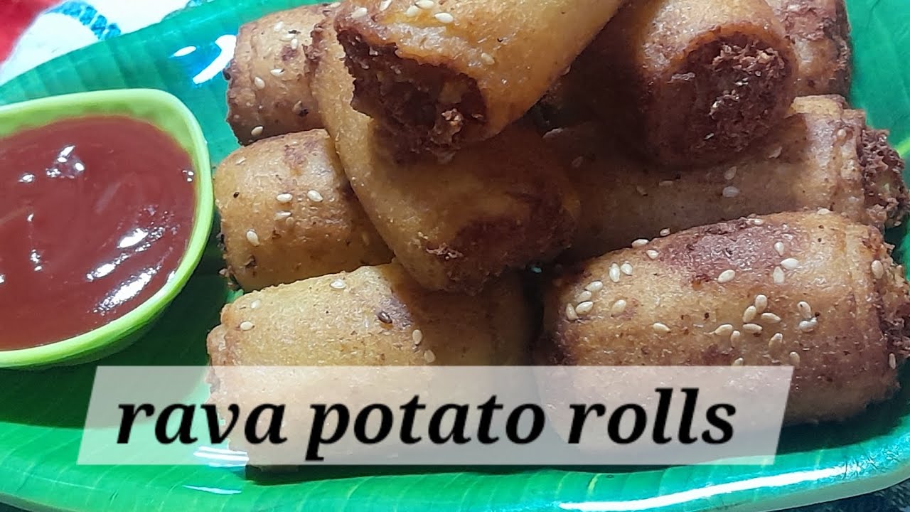 how to make rava potato rolls | rava potato roll |रवा (सुजी) बटाटा ...