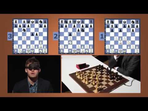 Видео: Шахматное шоу. Карлсен играет вслепую