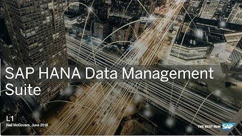 SAP HANA Data Management Suite Webcast