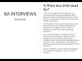JAD Explained Simply | Business Analyst Interview Questions & Answers {BA INTERVIEW 9}