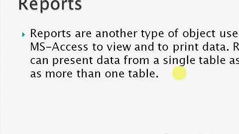 Introduction of MS Access 2007