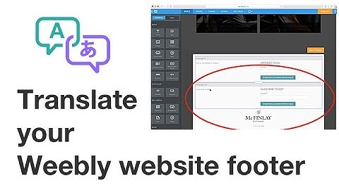 Translate you Weebly website footer