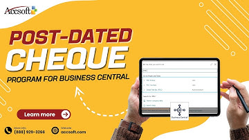 Post Dated Cheque Program for Business Central | AccSoft