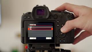 Making sure you are shooting CLog on the Canon EOS R6 in Video Mode