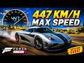 Forza Horizon 5: Koenigsegg One:1 Max Speed Test! | 447 KMH Logitech G29 Gameplay