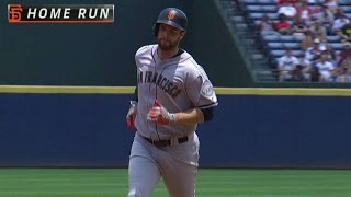 SF@ATL: Belt hammers a home run to right in the 2nd