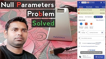 AEPS withdraw null parameters problem | How to fix null parameters problem